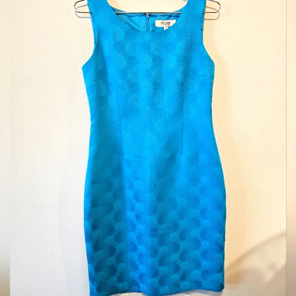 Size 12 Jones Studio Separates Turquoise Sleeveless Dress